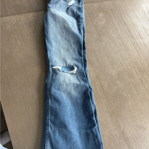 Distressed Blue Jeans